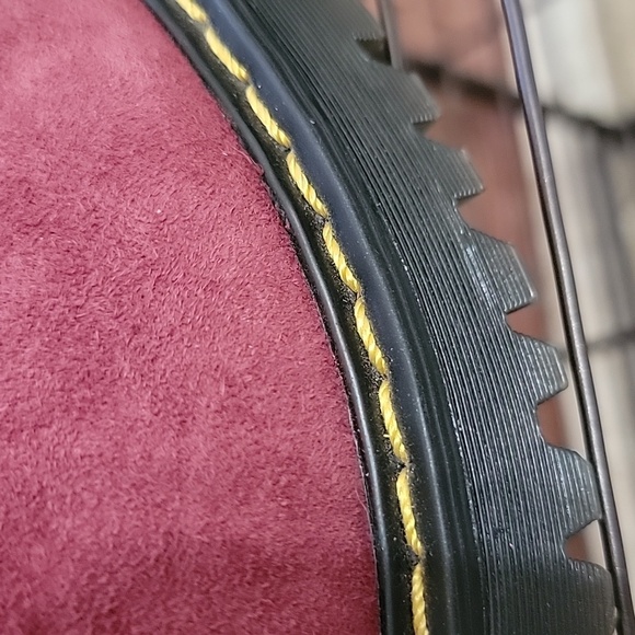 Dr. Martens Persephone Soft Buck Wine High Heel Ankle Boot - Picture 11 of 12